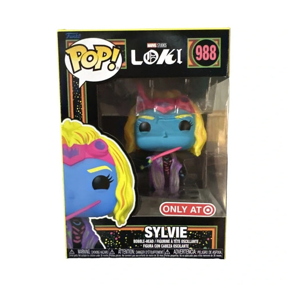 NEW Marvel Loki Sylvie Blacklight Bobble Head Target Exclusive Funko Pop - NIB - Picture 1 of 6
